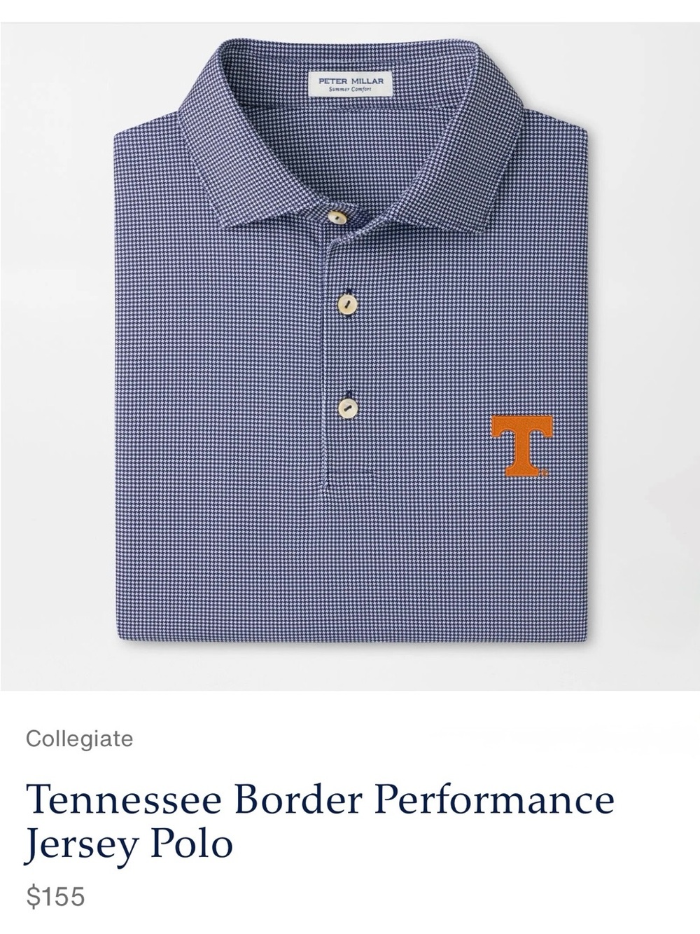 PETER MILLAR Tennessee Border Performance
Jersey Polo